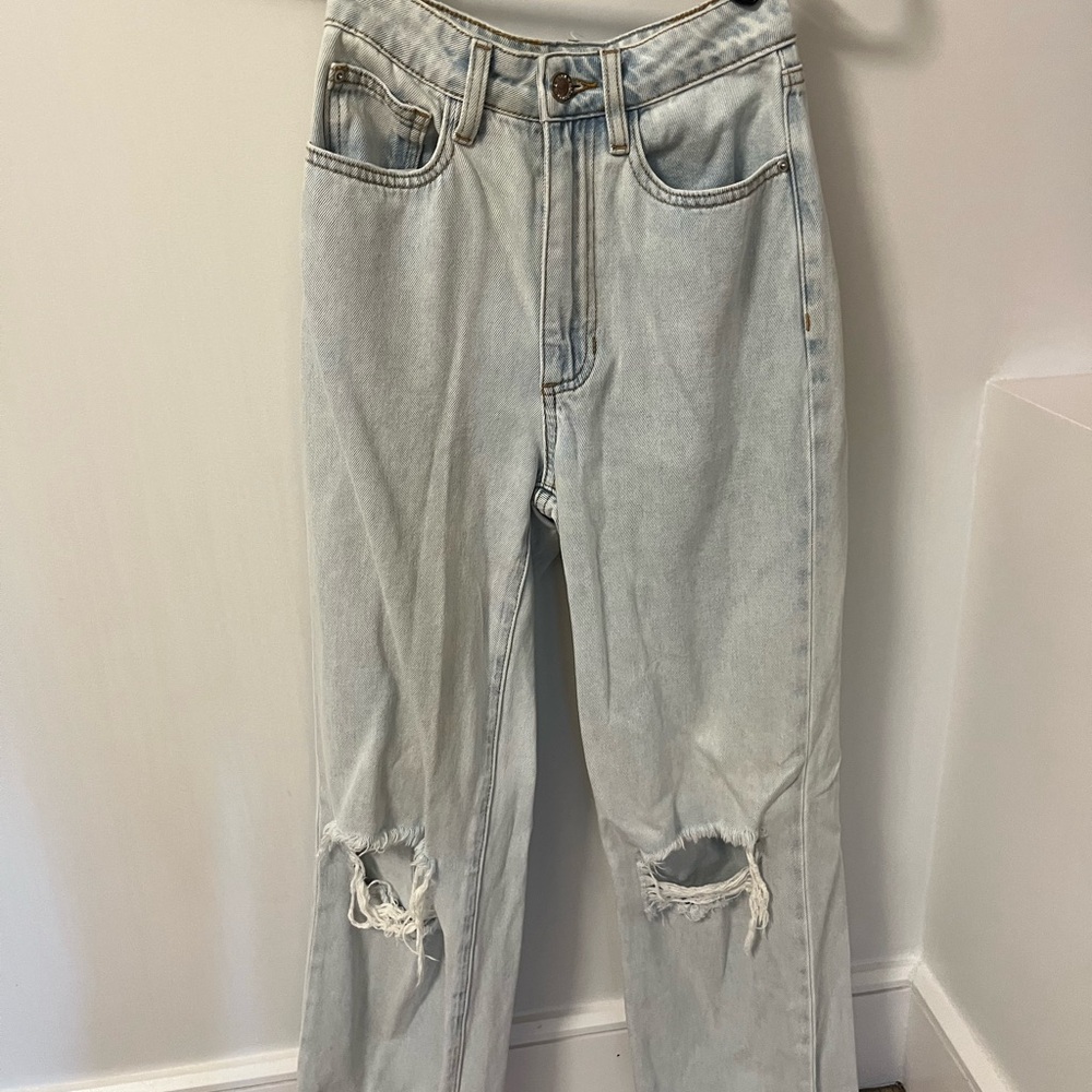 Weworewhat Light Blue Distressed Jeans